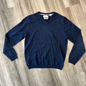 Weatherproof Men's Deep Blue V-Neck Sweater